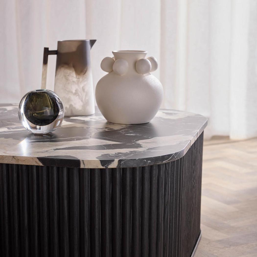 Noir Marble & Black Oak Coffee Table | Luxury home decor and furniture by Home Decor & Co
