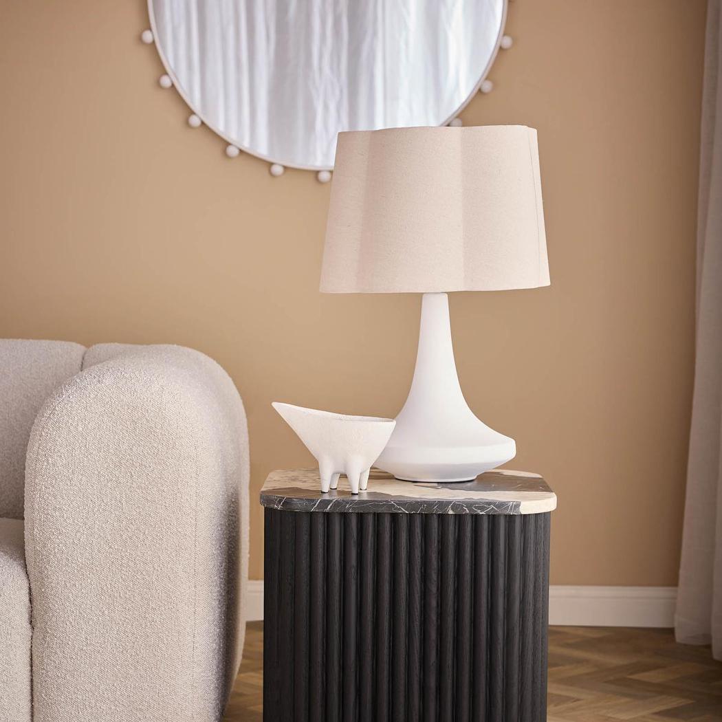 Noir Marble & Black Oak Side Table | Luxury home decor and furniture by Home Decor & Co