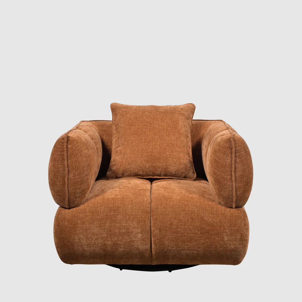 Piper Swivel Armchair Sienna Brown