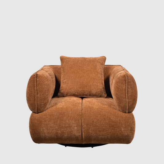 Piper Swivel Armchair Sienna Brown