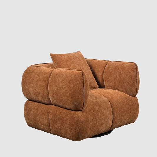 Piper Swivel Armchair Sienna Brown | Luxury home decor and furniture by Home Decor & Co