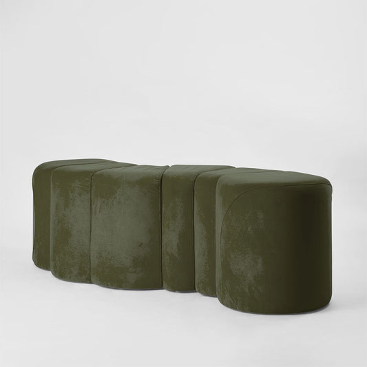 Ridge Bench Ottoman Olive | Luxury home decor and furniture by Home Decor & Co