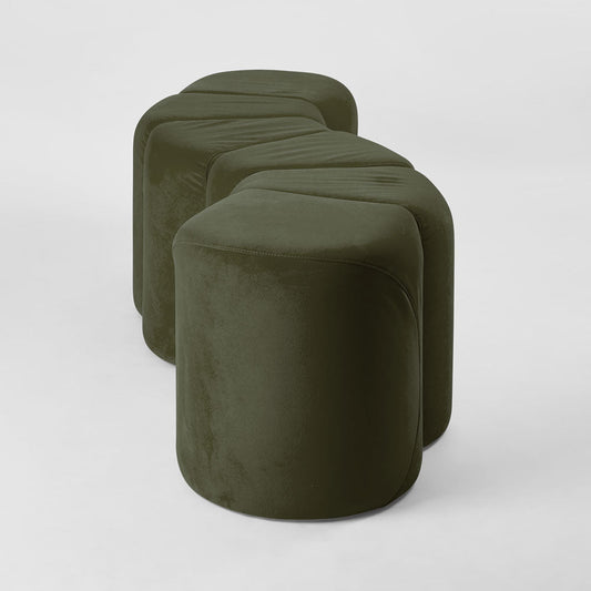 Ridge Bench Ottoman Olive | Luxury home decor and furniture by Home Decor & Co