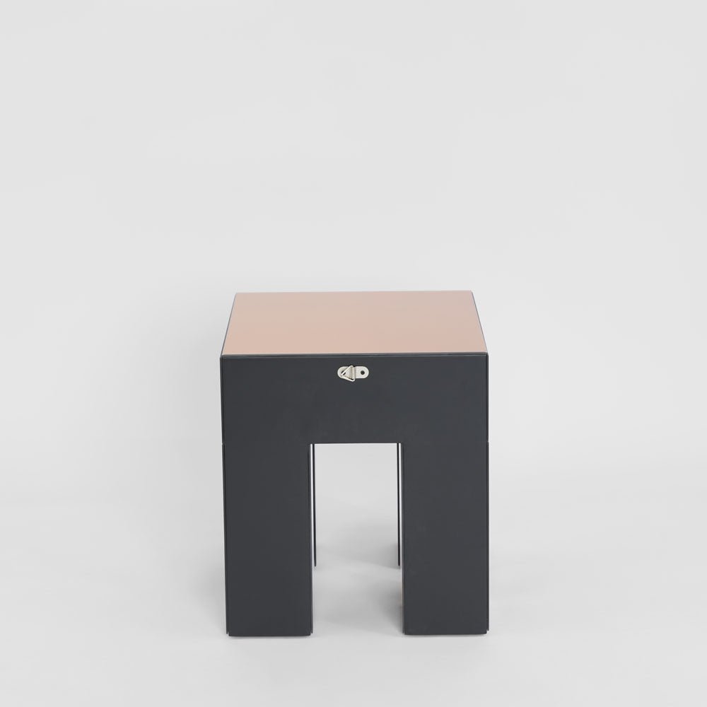 Vitreous Mirror Bedside 1 Drawer Copper | Luxury home decor and furniture by Home Decor & Co