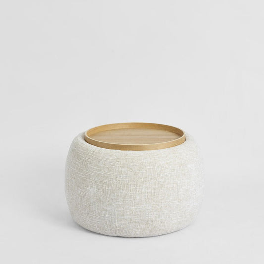 Cove Side Table/Storage Ottoman Oak/Natural | Luxury home decor and furniture by Home Decor & Co