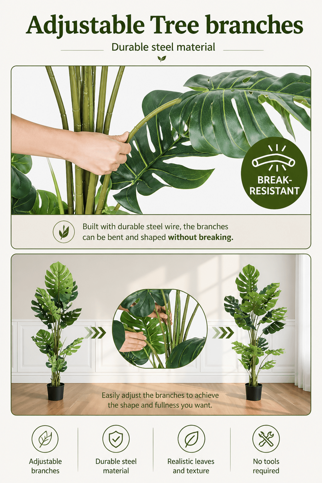 Artificial Monstera Tree 140cm High | Luxury home decor and furniture by Home Decor & Co