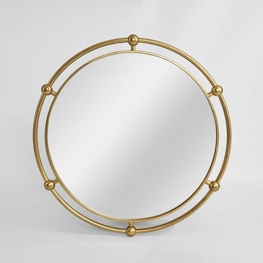 Sentry Round Mirror Gold | Luxury home decor and furniture by Home Decor & Co