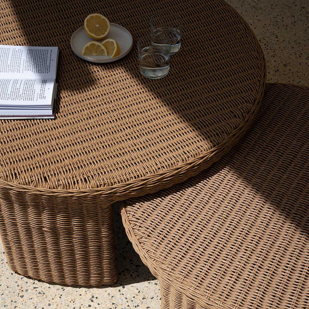 Cassius Round Coffee Table Nest of 2 Natural