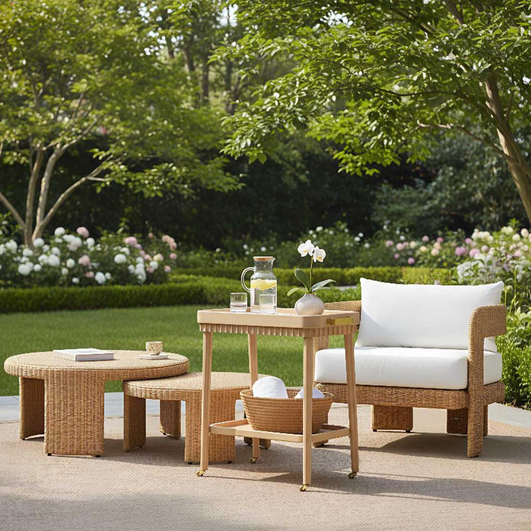 Cassius Round Coffee Table Nest of 2 Natural