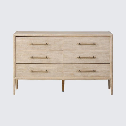 Bayview Dresser 6 Drawer Natural Whitewash | Luxury home decor and furniture by Home Decor & Co