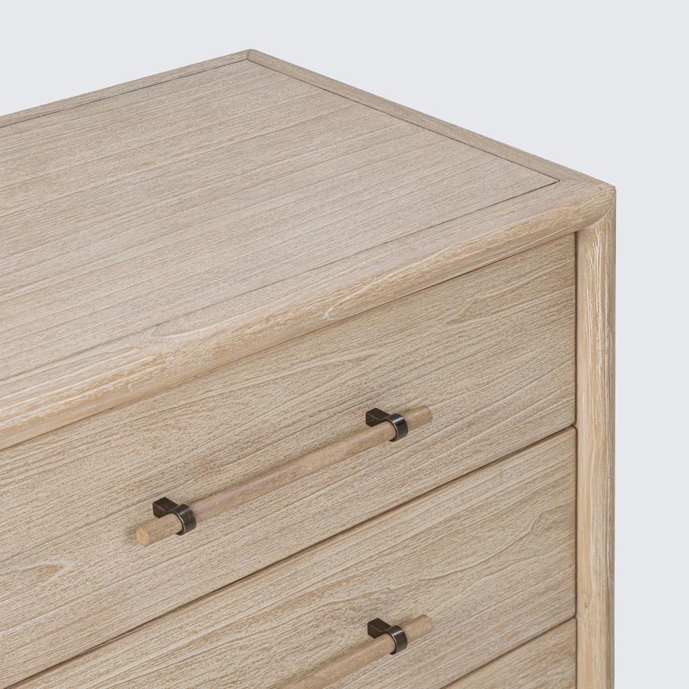 Bayview Dresser 6 Drawer Natural Whitewash | Luxury home decor and furniture by Home Decor & Co