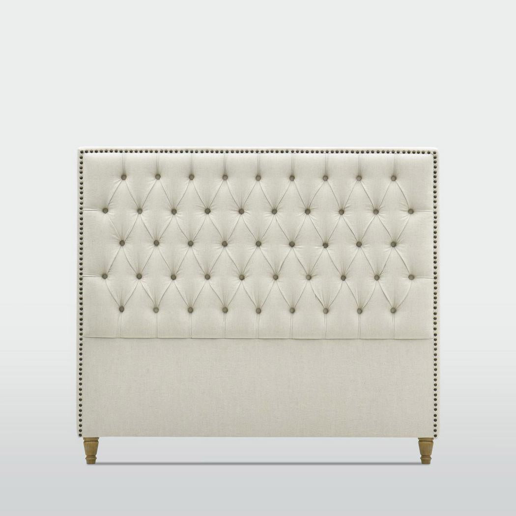 Queenscliff Tufted Bedhead Queen Beige
