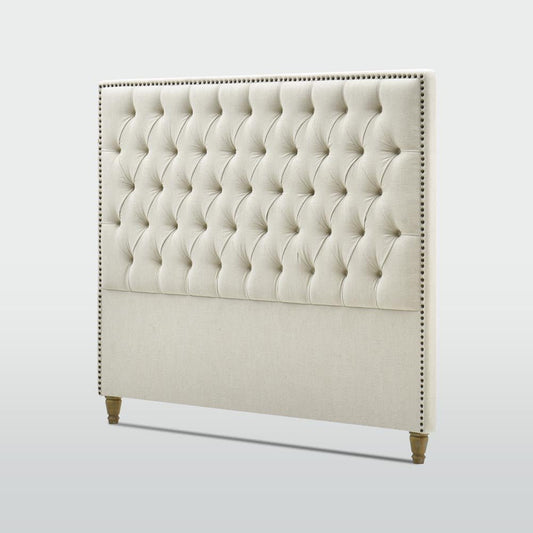 Queenscliff Tufted Bedhead King Beige | Luxury home decor and furniture by Home Decor & Co