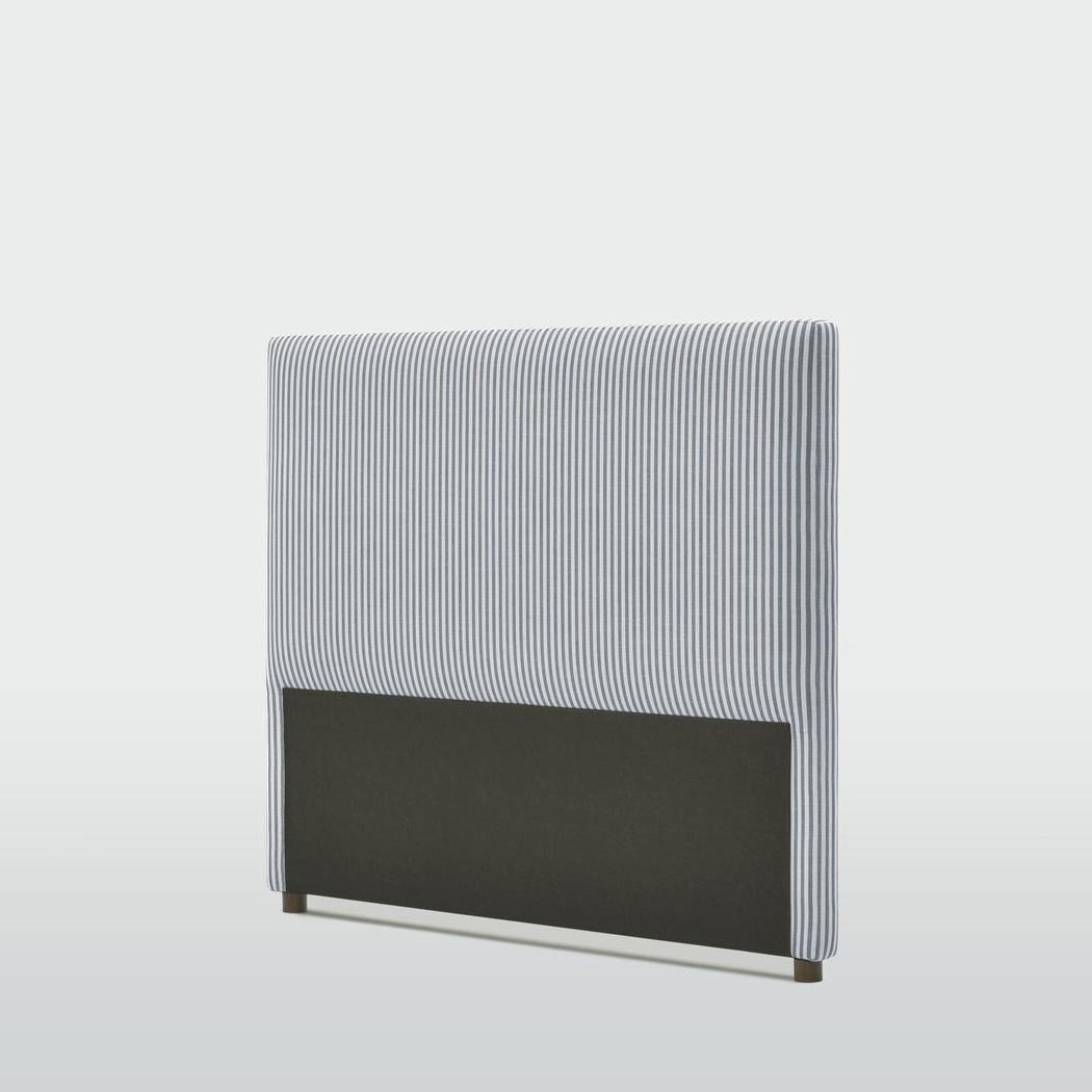 Newport Bedhead Queen White Blue Pin Stripe