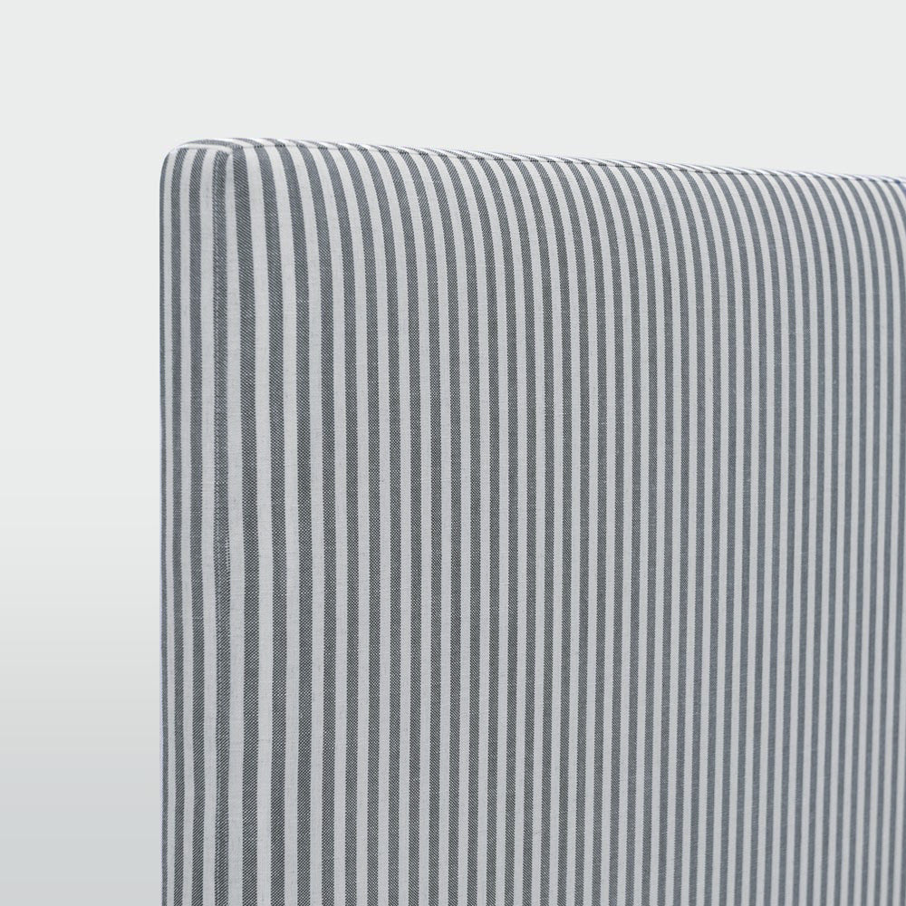Newport Bedhead Queen White Blue Pin Stripe