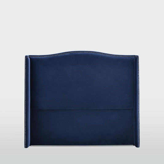 Mornington Bedhead Queen Blue Velvet