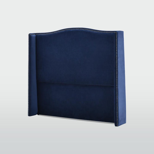 Mornington Bedhead King Blue Velvet | Luxury home decor and furniture by Home Decor & Co