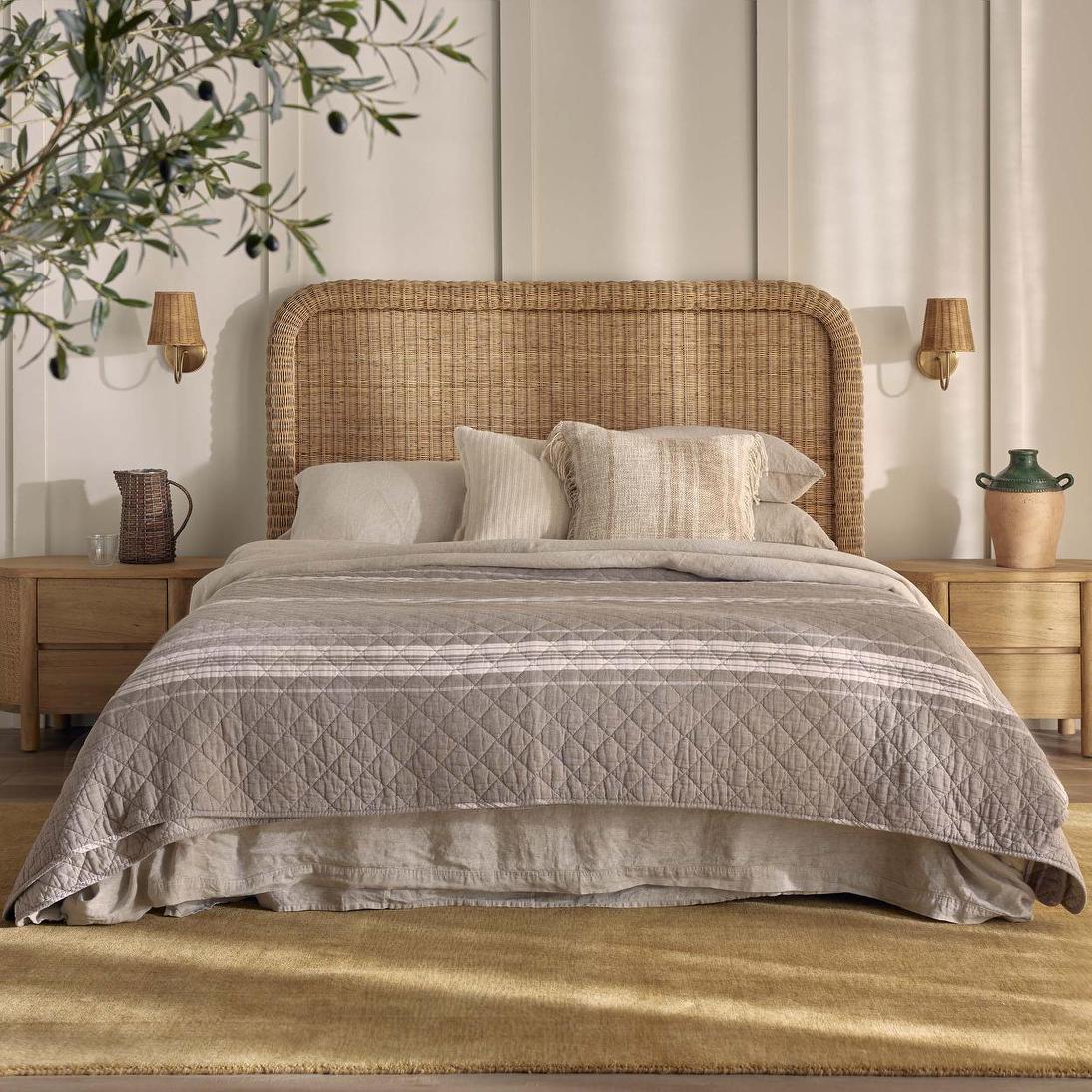 Long Island QS Rattan Bedhead