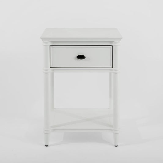 Dakota Bedside Table 1 Drawer White | Luxury home decor and furniture by Home Decor & Co