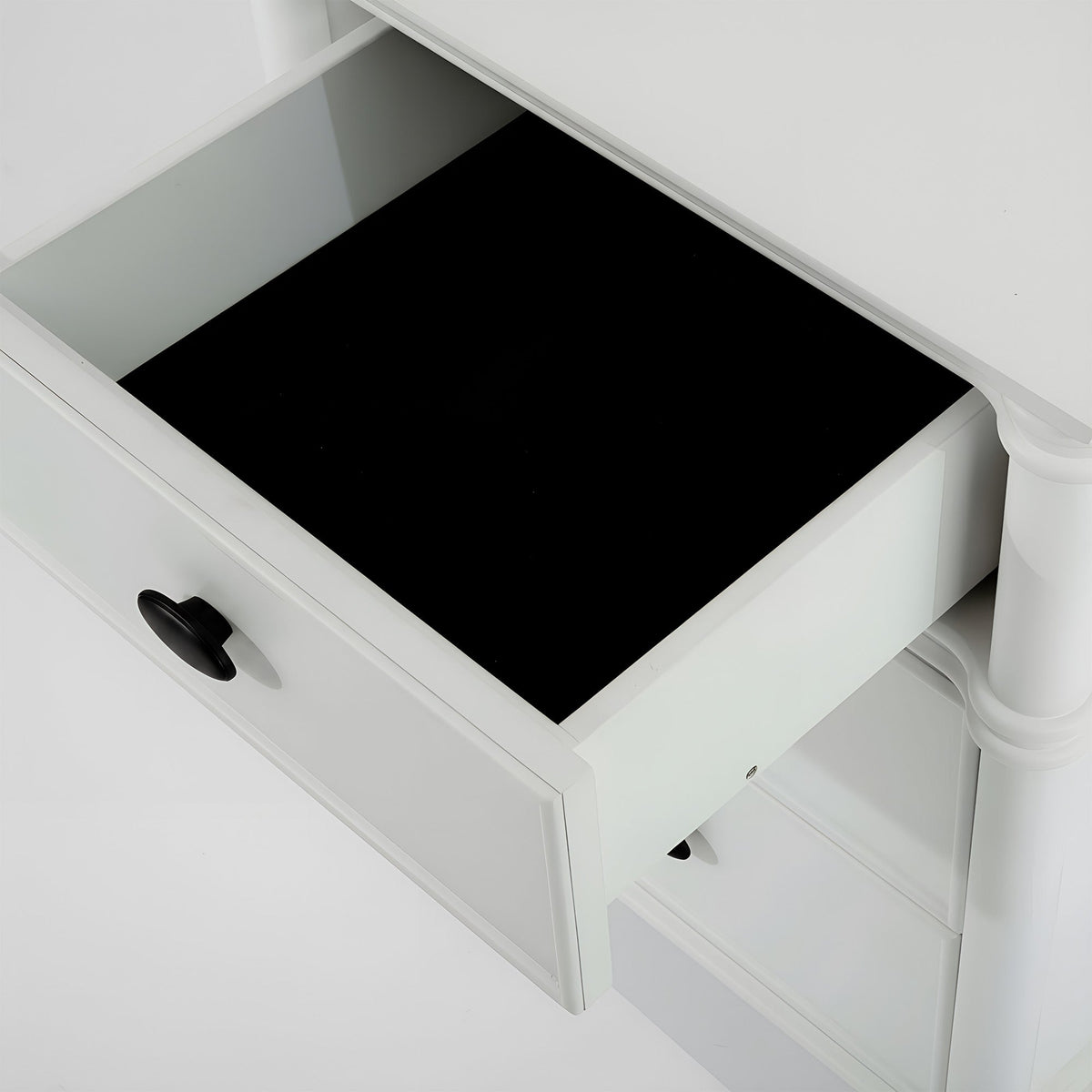 Dakota Bedside Table 3 Drawer White | Luxury home decor and furniture by Home Decor & Co