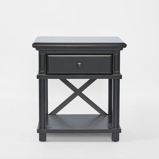 Sorrento Bedside Table W/Drawer Black