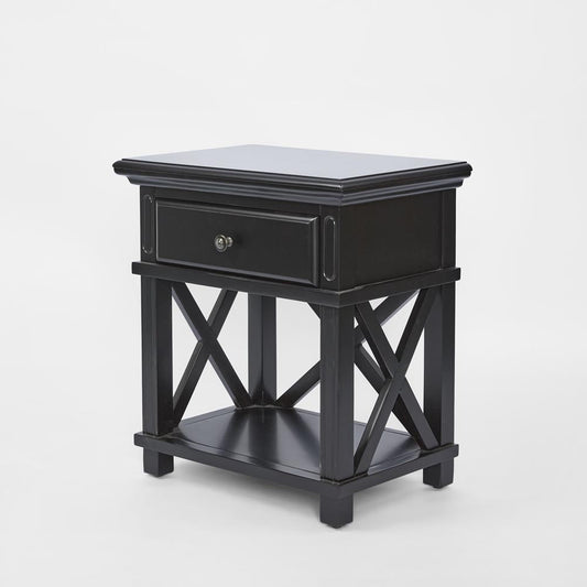 Sorrento Bedside Table W/Drawer Black