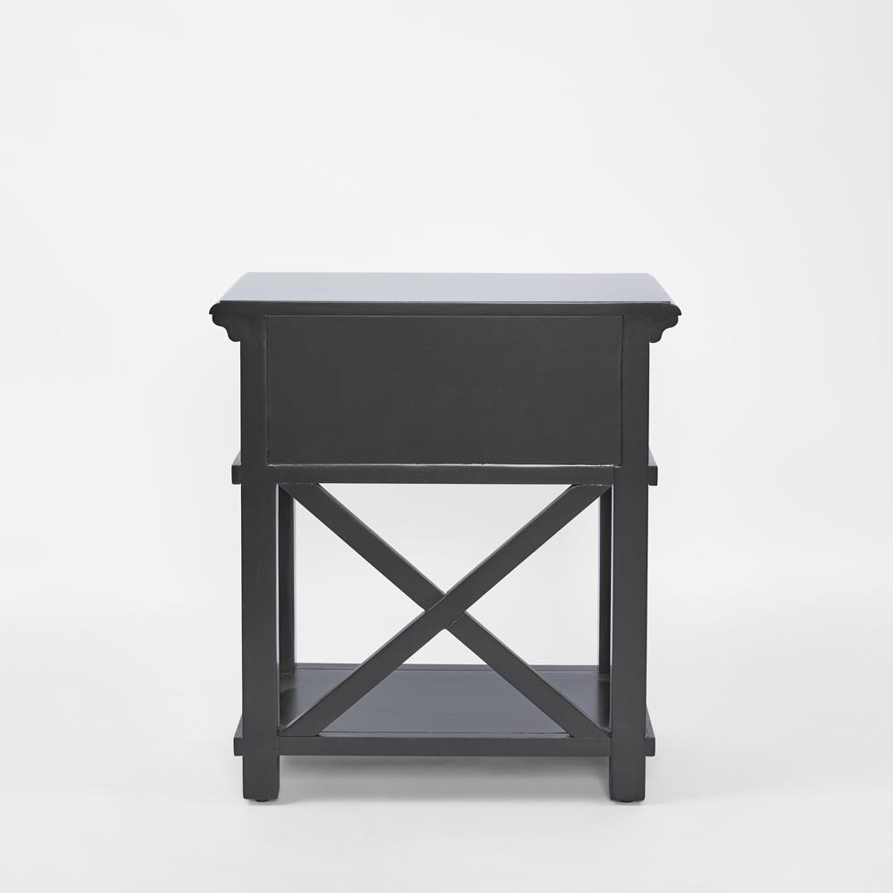 Sorrento Bedside Table W/Drawer Black