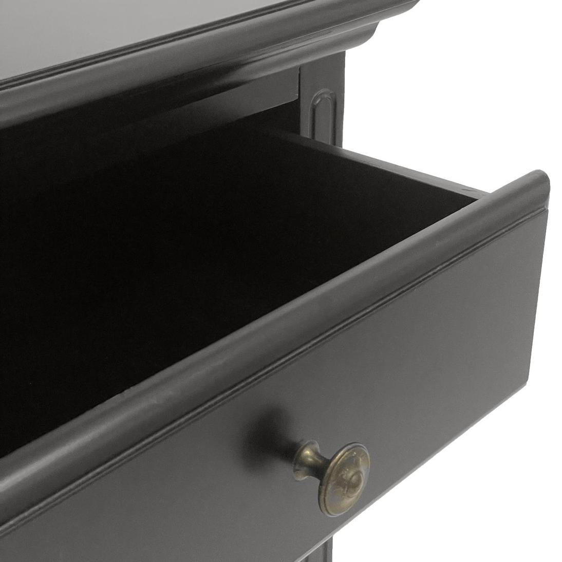 Sorrento Bedside Table W/Drawer Black