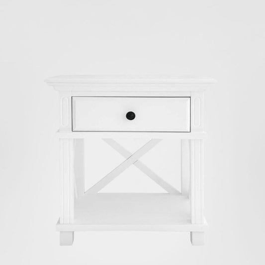 Sorrento Bedside Table W/Drawer White