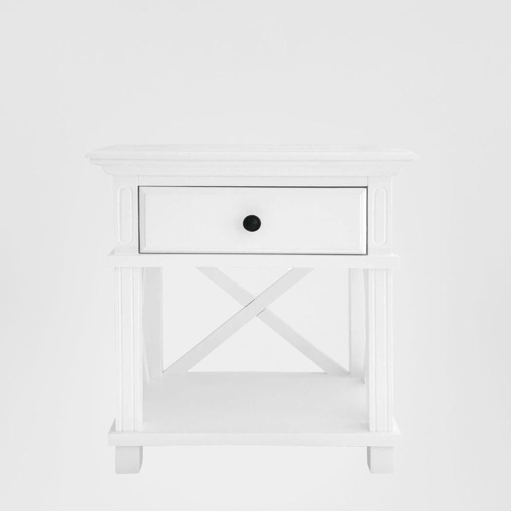 Sorrento Bedside Table W/Drawer White