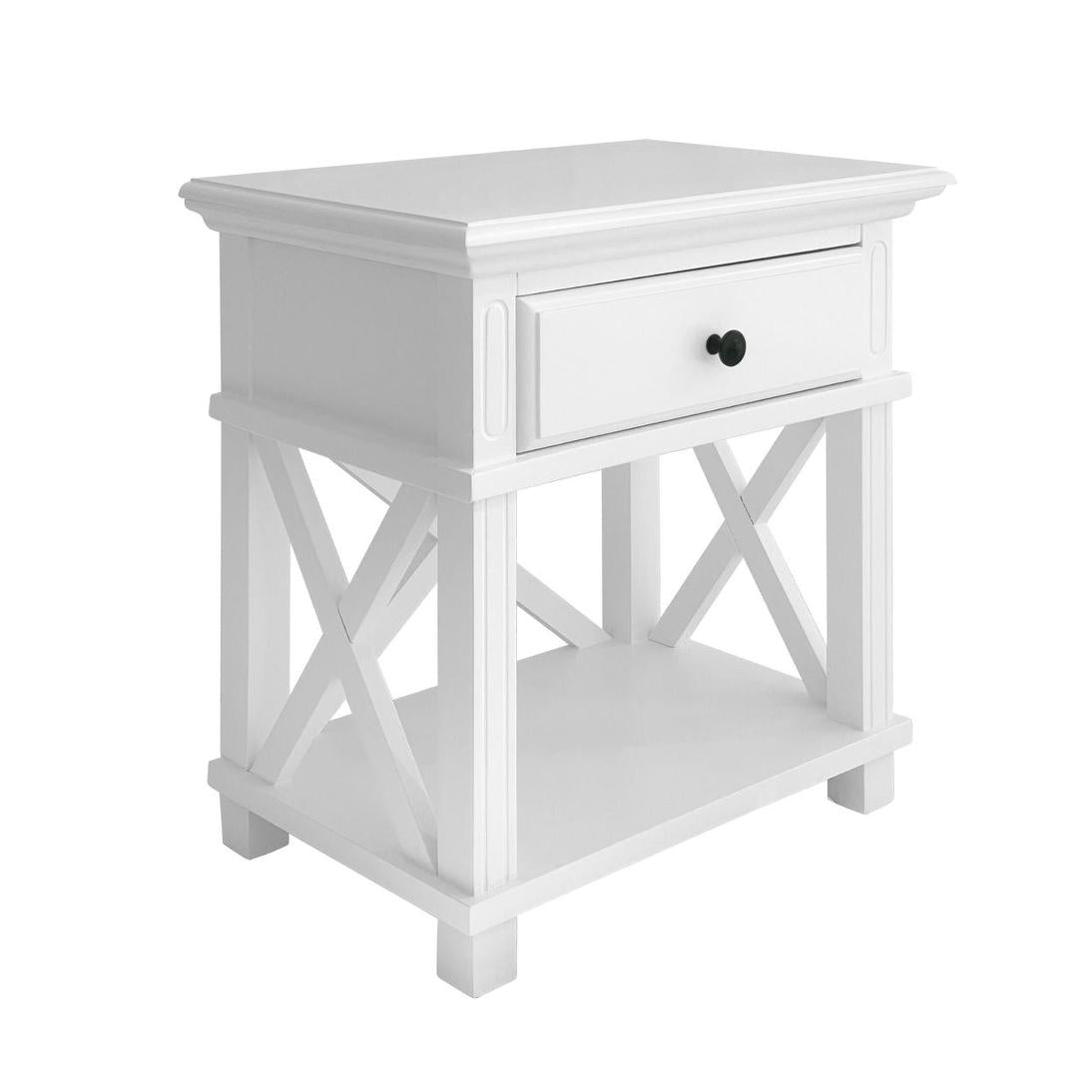 Sorrento Bedside Table W/Drawer White