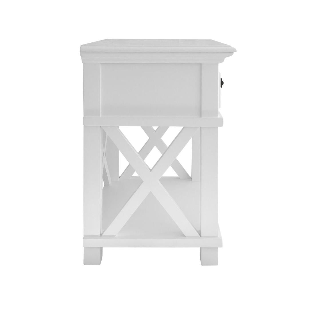 Sorrento Bedside Table W/Drawer White