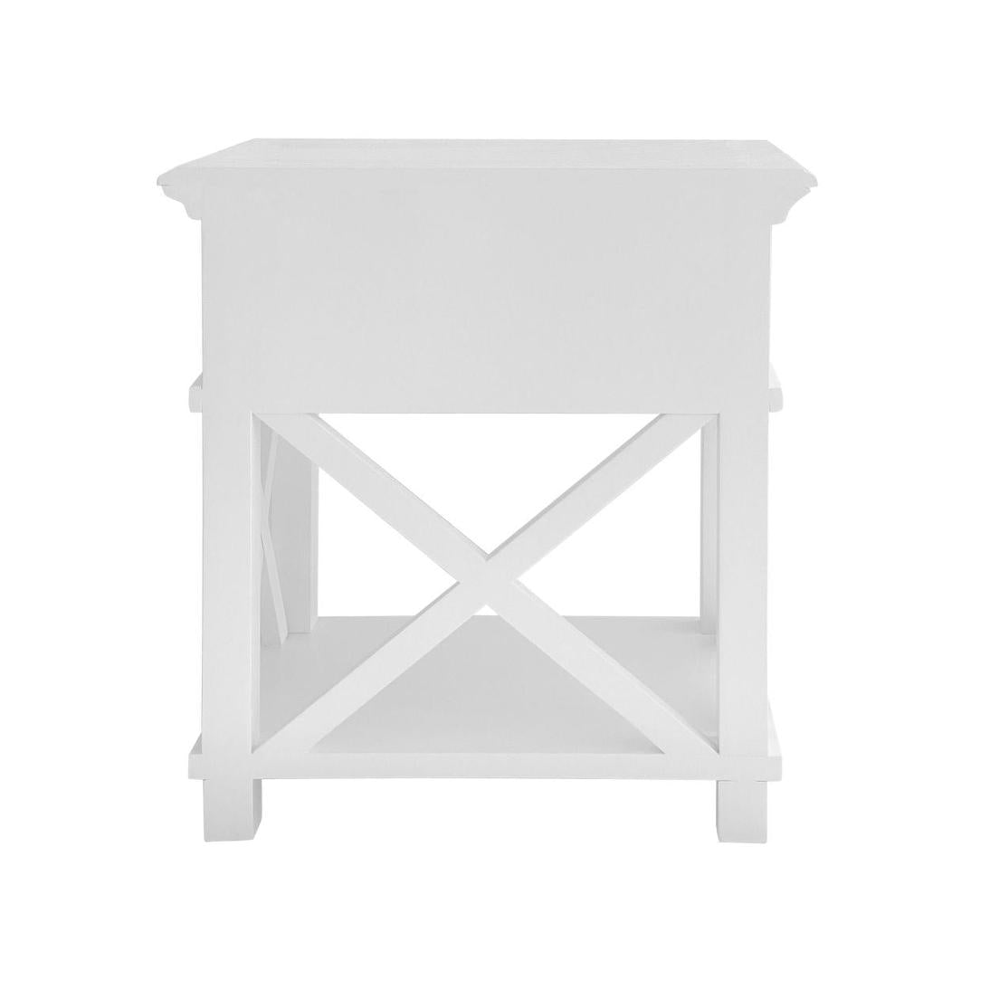 Sorrento Bedside Table W/Drawer White