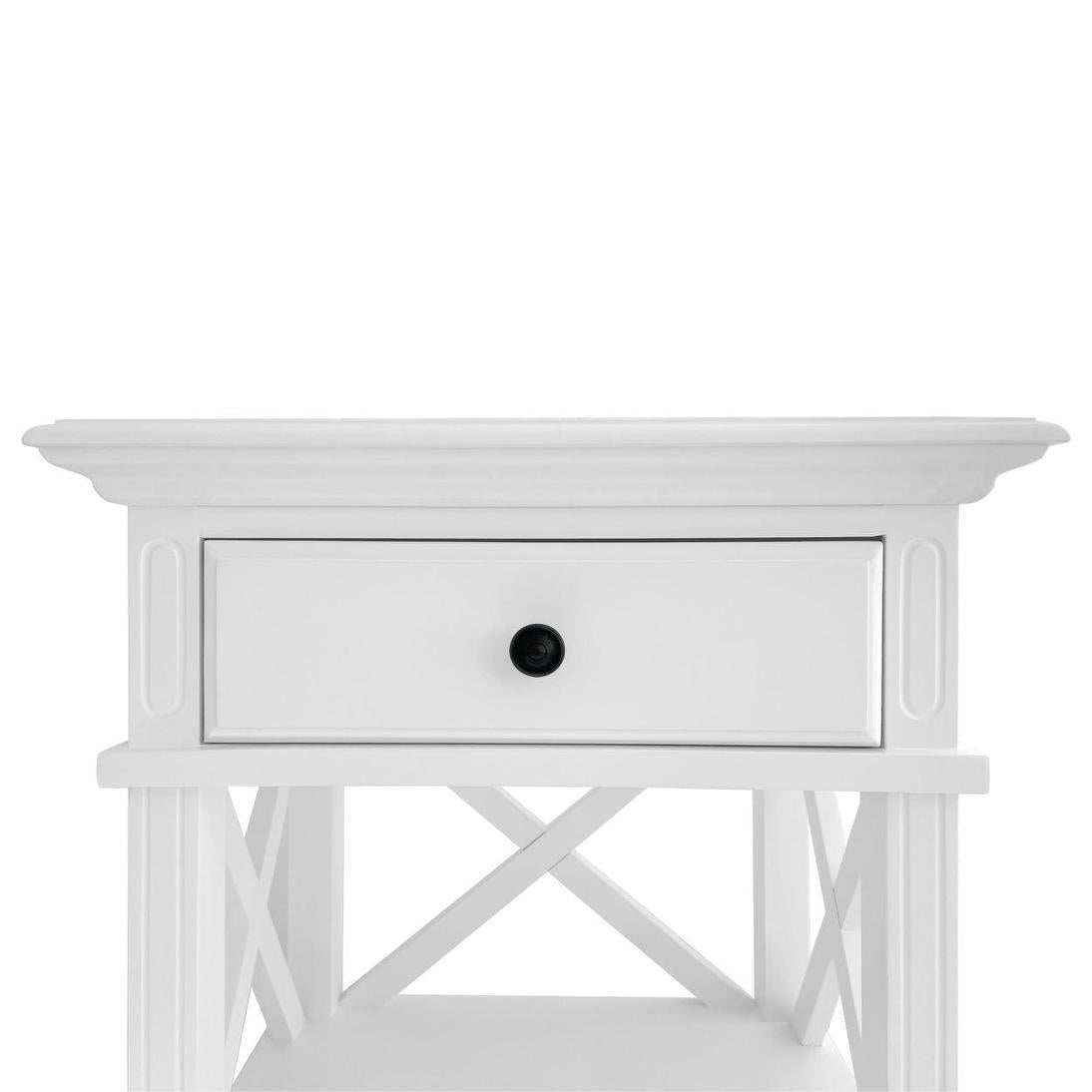 Sorrento Bedside Table W/Drawer White