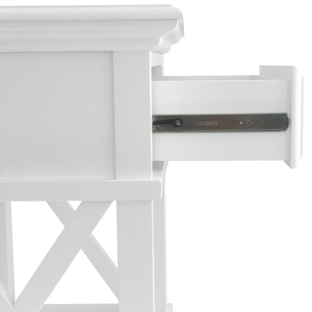 Sorrento Bedside Table W/Drawer White