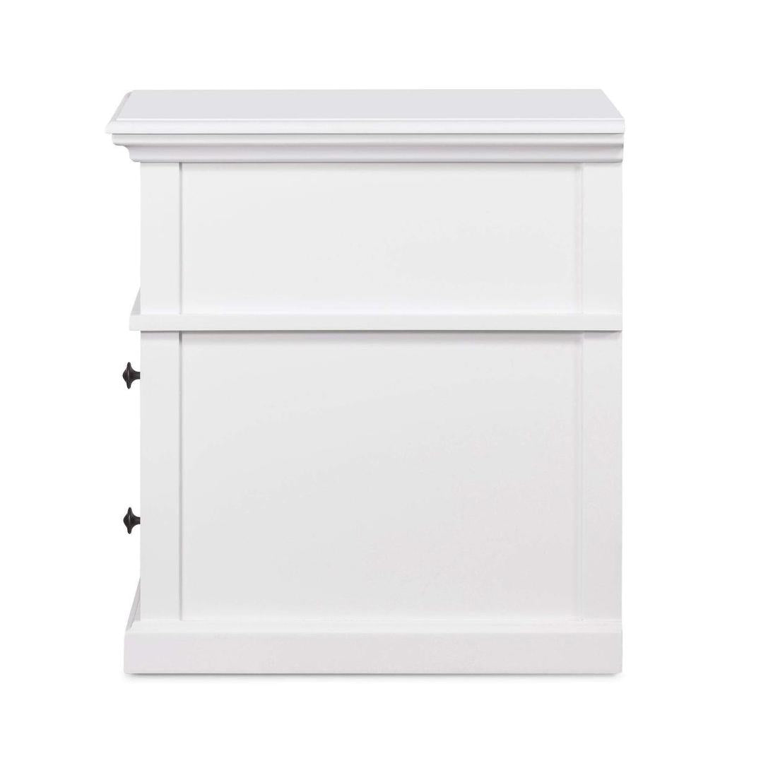 Sorrento Medium 2 Drawer Bedside Table White