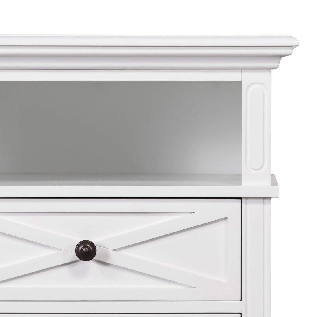 Sorrento Medium 2 Drawer Bedside Table White