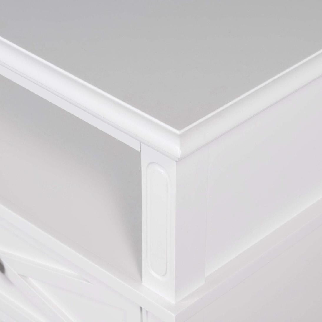 Sorrento Medium 2 Drawer Bedside Table White
