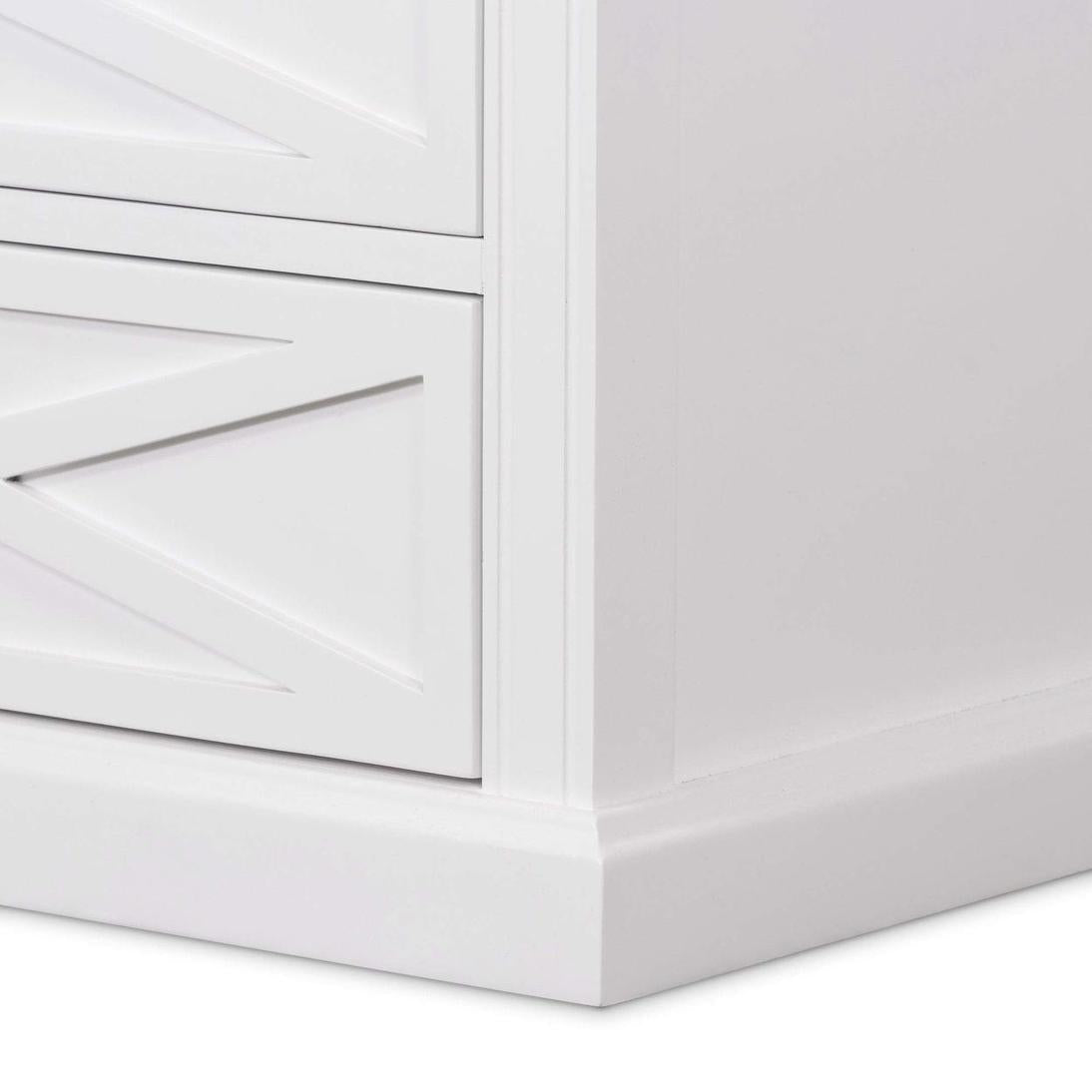 Sorrento Medium 2 Drawer Bedside Table White