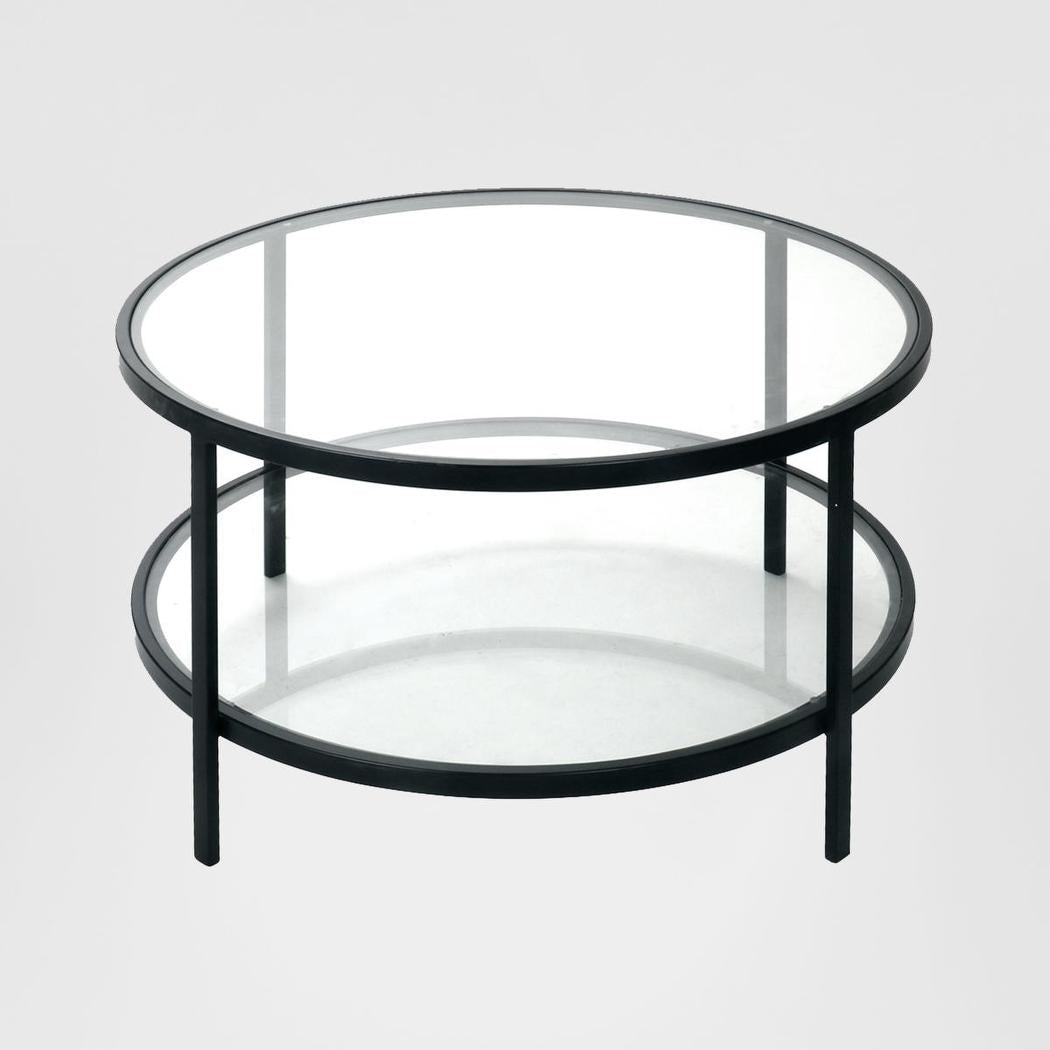 Palladium Black Iron & Glass Coffee Table