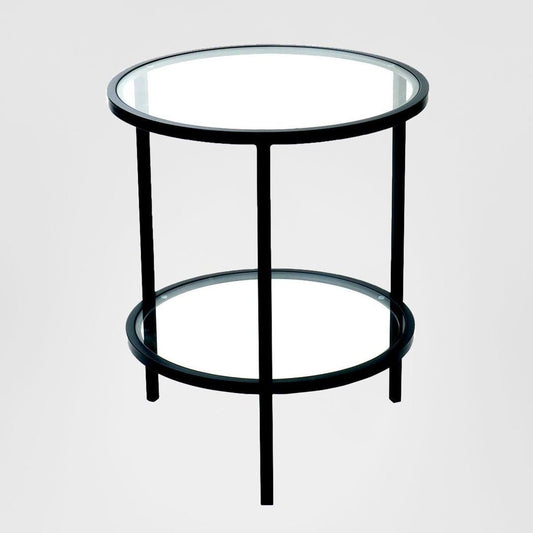 Palladium Black Iron & Glass Side Table | Luxury home decor and furniture by Home Decor & Co