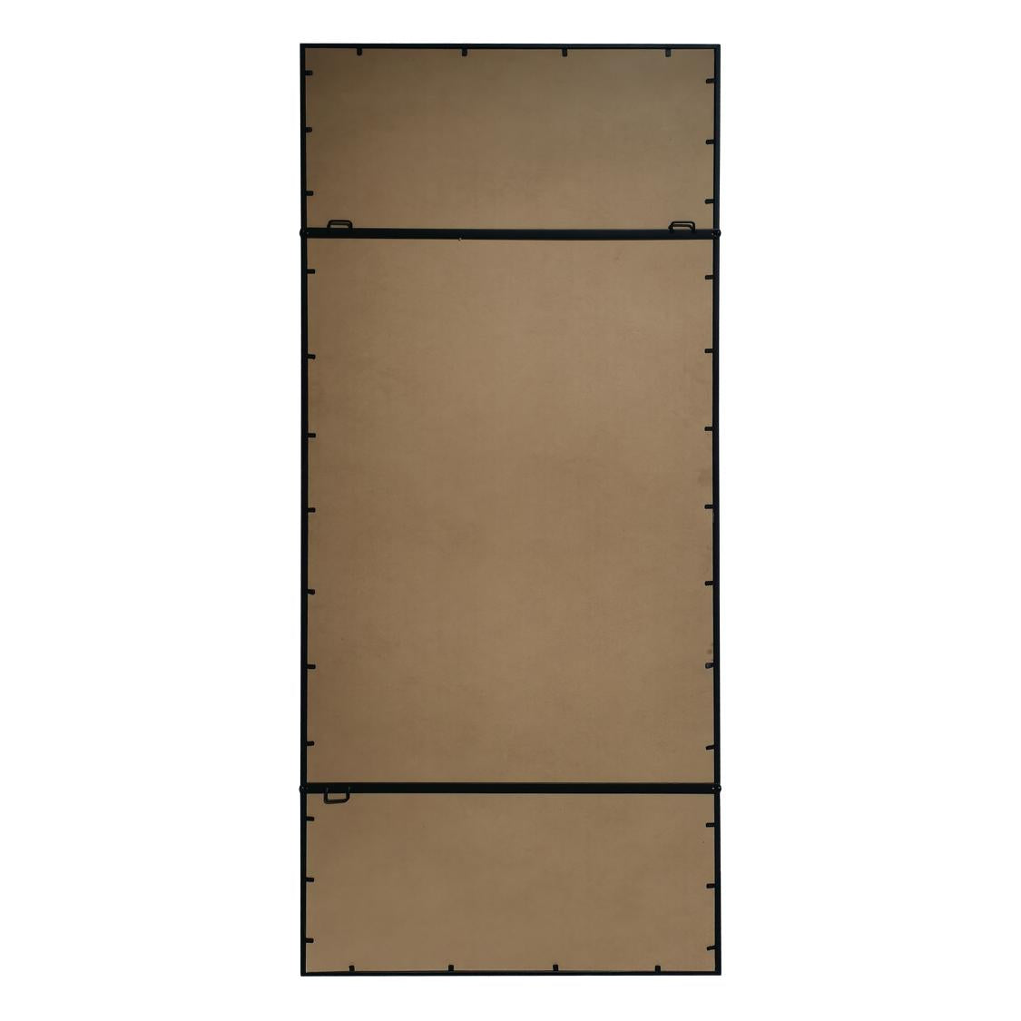 Morgan 12 Pane Rectangular Mirror Matt Black