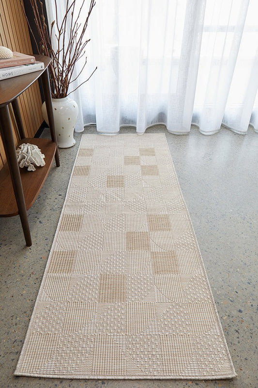 Patio Selin Natural Runner Rug, view 2