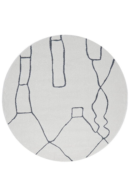 Paradise Amy Grey Round, floor rug