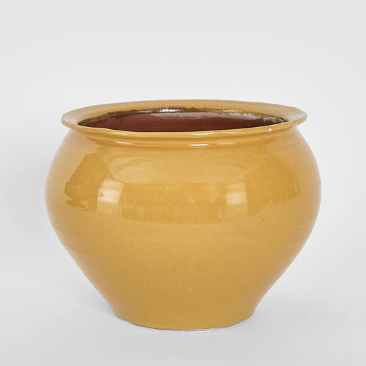 Petal Round Pot Mustard | Luxury home decor and furniture by Home Decor & Co