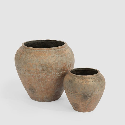 Alora Set of 2 Planters Rustic | Luxury home decor and furniture by Home Decor & Co