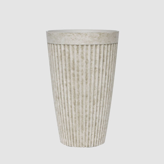 Elwood Set of 2 Tall Planters White, view 2