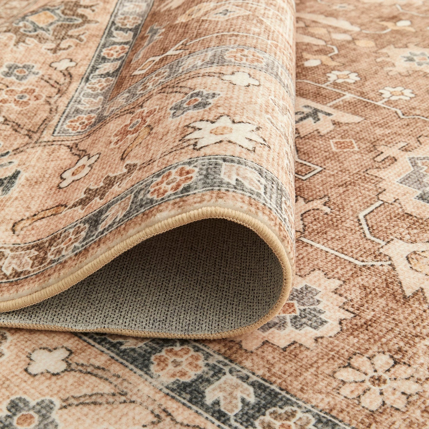 Revive Enzo Brown Washable Rug