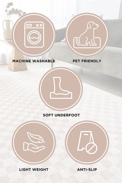 Revive Jett Natural Washable Rug, view 9