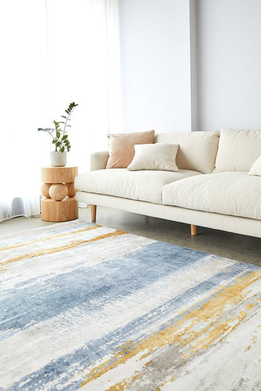 Revive Kyle Blue Washable Rug, view 2